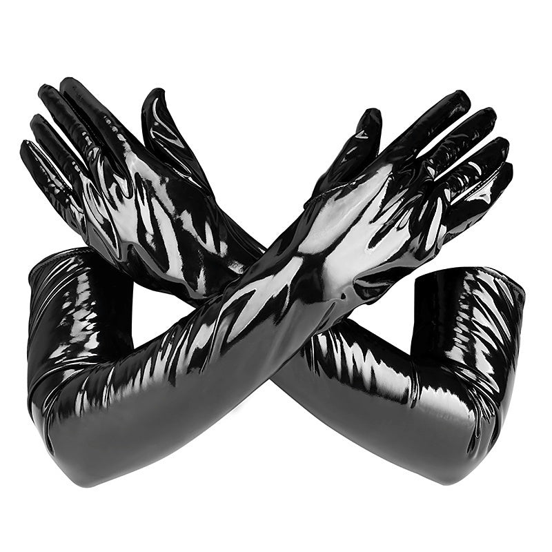 black leather performance gloves - MRSLM