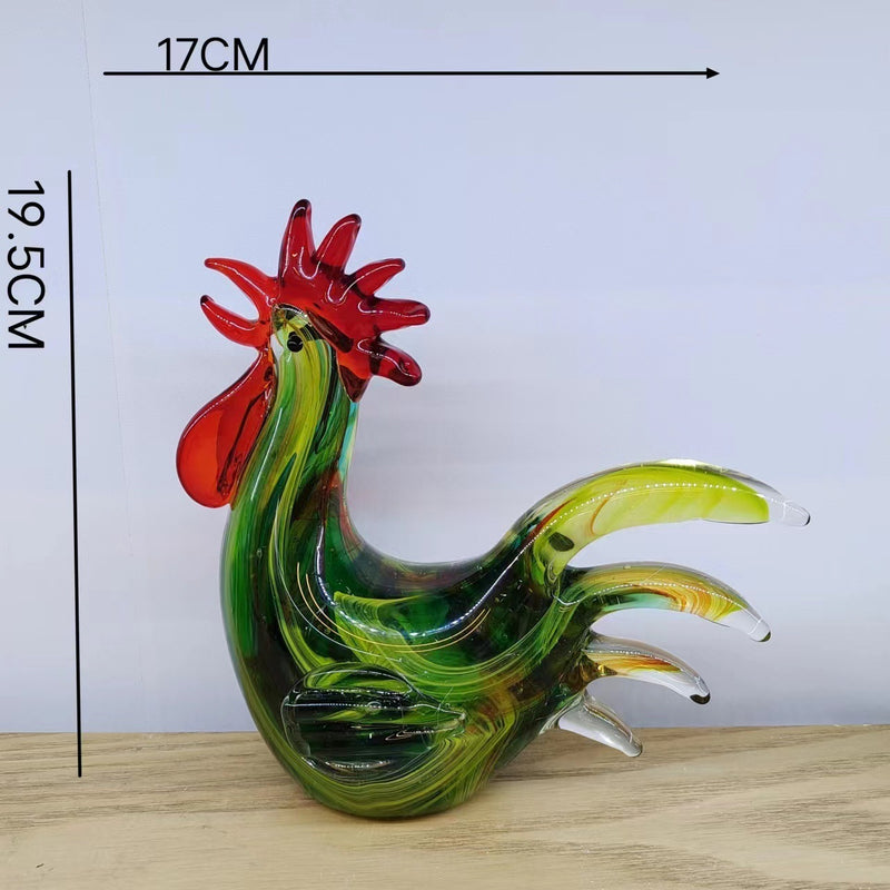 glass chicken ornament, view 6 - MRSLM