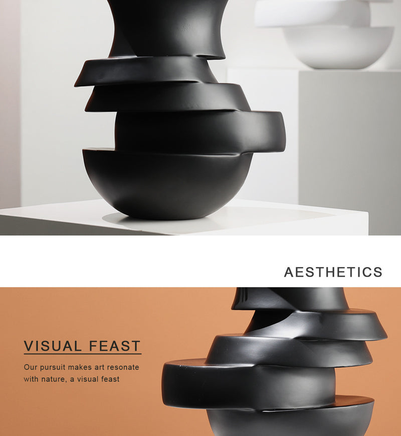 Modern minimalist resin vase, view 9 - MRSLM