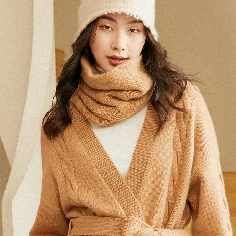 women's winter cashmere ring scarf, view 10 - MRSLM