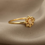 opal pearl lotus flower ring, view 6 - MRSLM