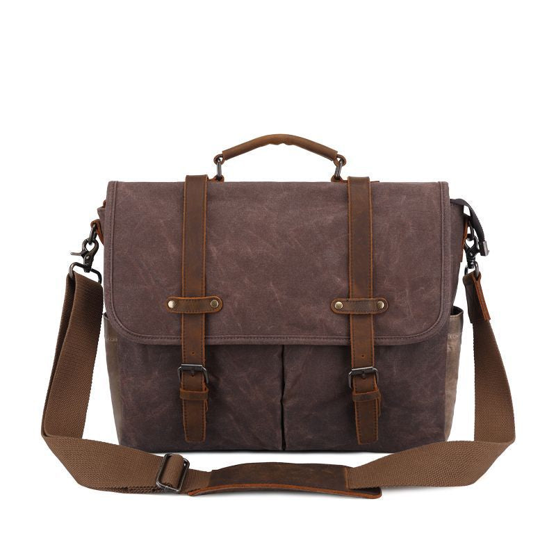 Men's oil wax canvas bag, view 2 - MRSLM