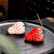 porcelain strawberry incense holder - MRSLM