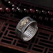 sterling silver heart sutra ring, view 5 - MRSLM