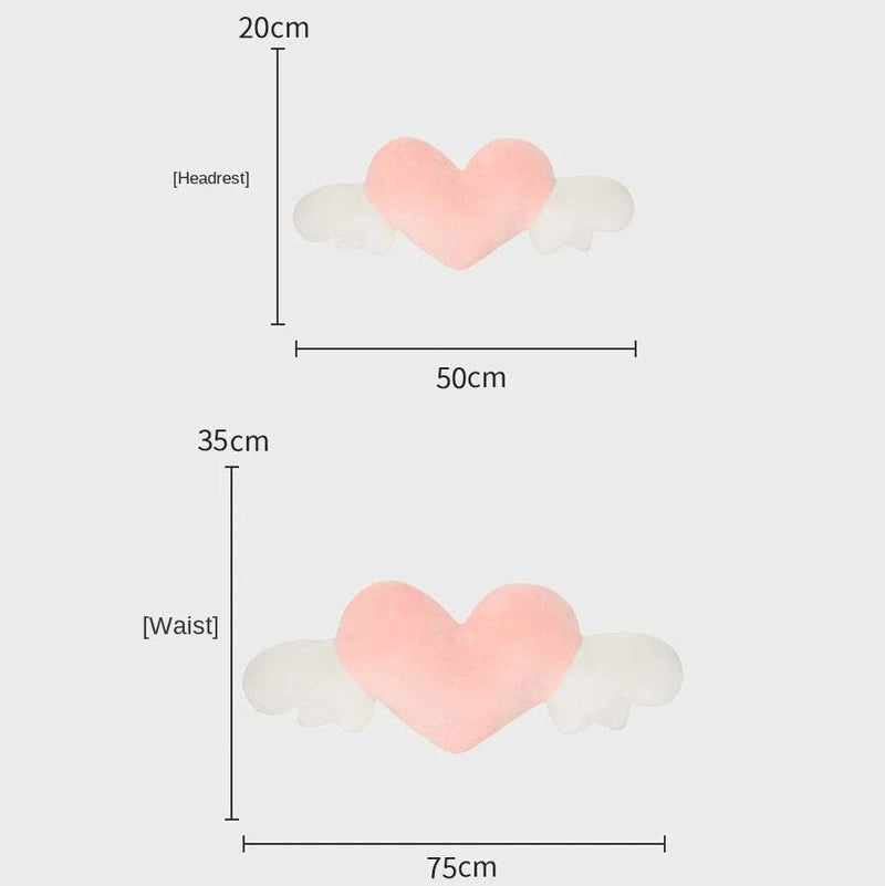 heart-shaped car headrest cushion, view 7 - MRSLM