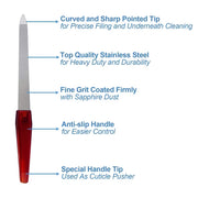 stainless steel nail file set, view 4 - MRSLM