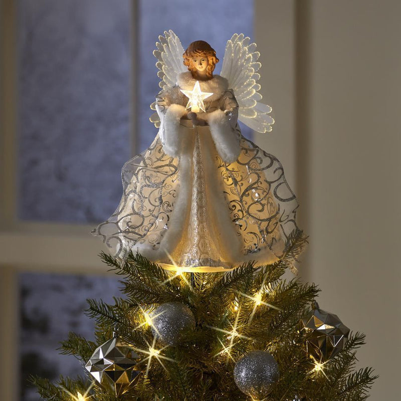 golden angel tree topper, view 2 - MRSLM