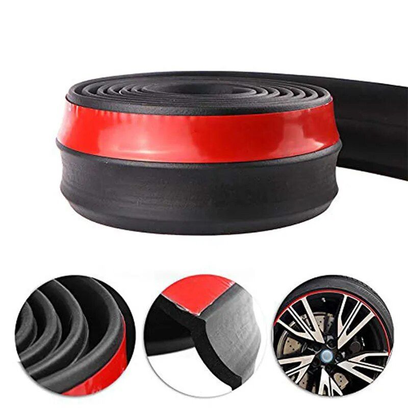 Universal Car Front Bumper Lip Protector & Rubber Skirt