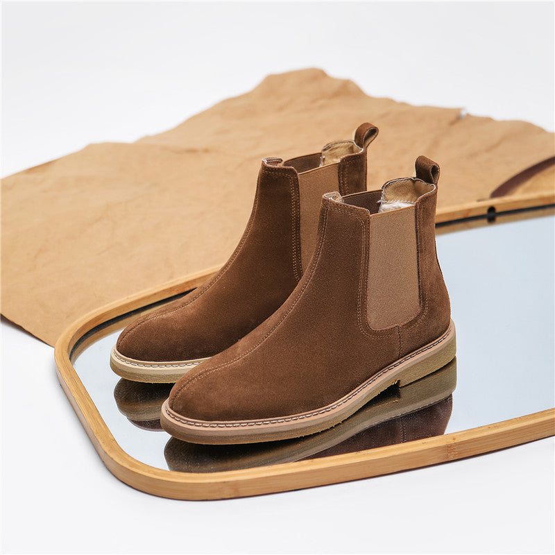 men's leather ankle Chelsea boots, view 3 - MRSLM