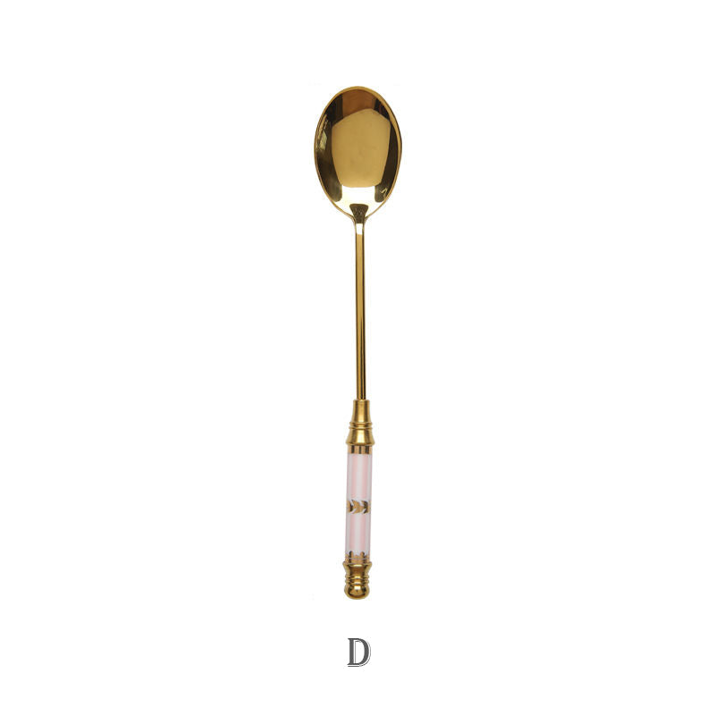 stainless steel dessert spoon, view 3 - MRSLM