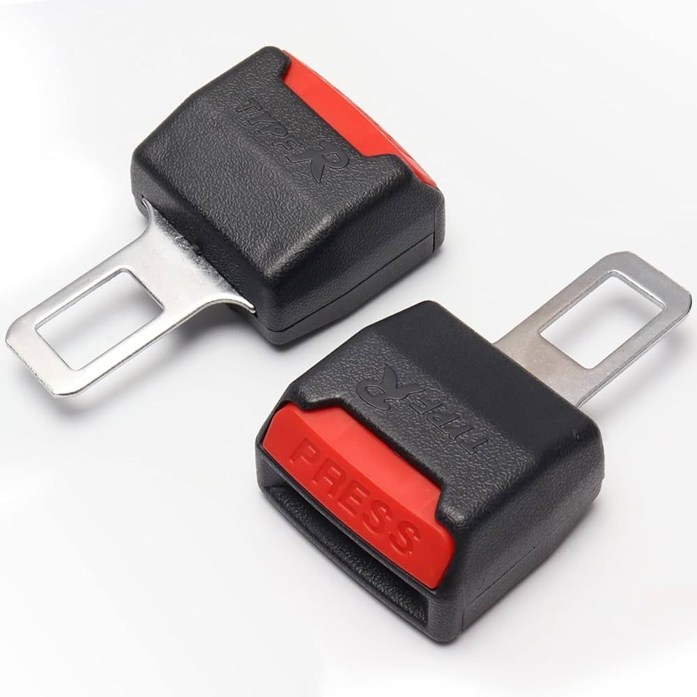 2-Pack Seat Belt Extender - Car Safety Belt Buckle Extension Clip