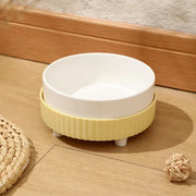 ceramic cat and dog bowl, view 5 - MRSLM
