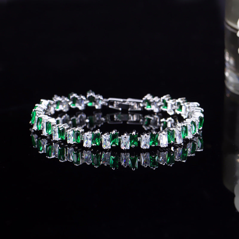 square zircon bracelet, view 5 - MRSLM