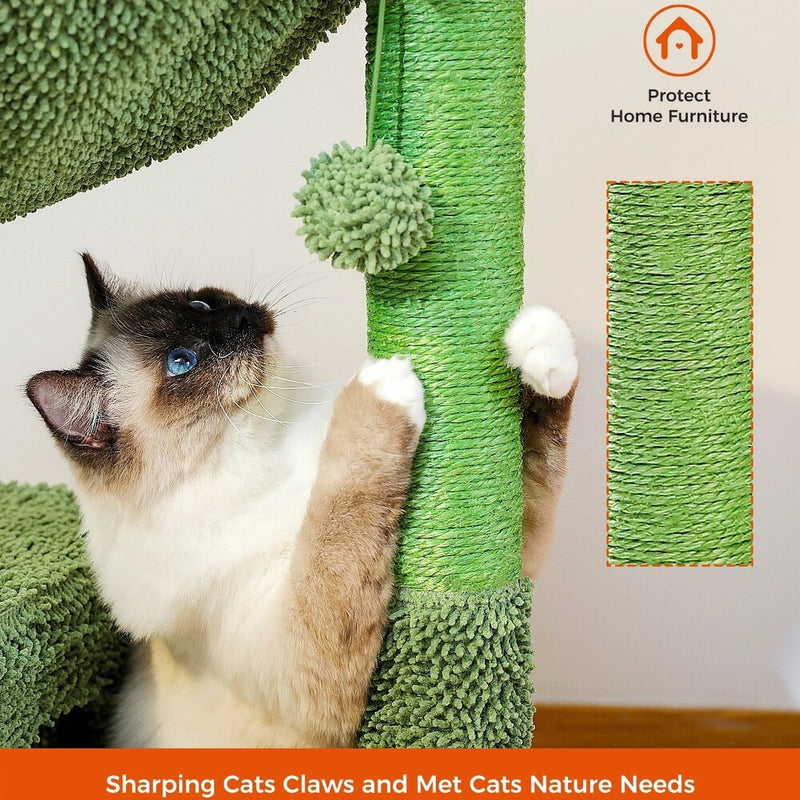 cactus cat tree condo, view 6 - MRSLM