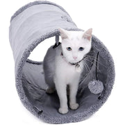 collapsible cat tunnel with crinkle suede, view 9 - MRSLM