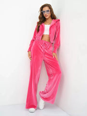 women's velvet two-piece sports set, view 6 - MRSLM
