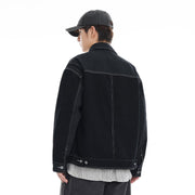 Color stitching denim coat, view 4 - MRSLM