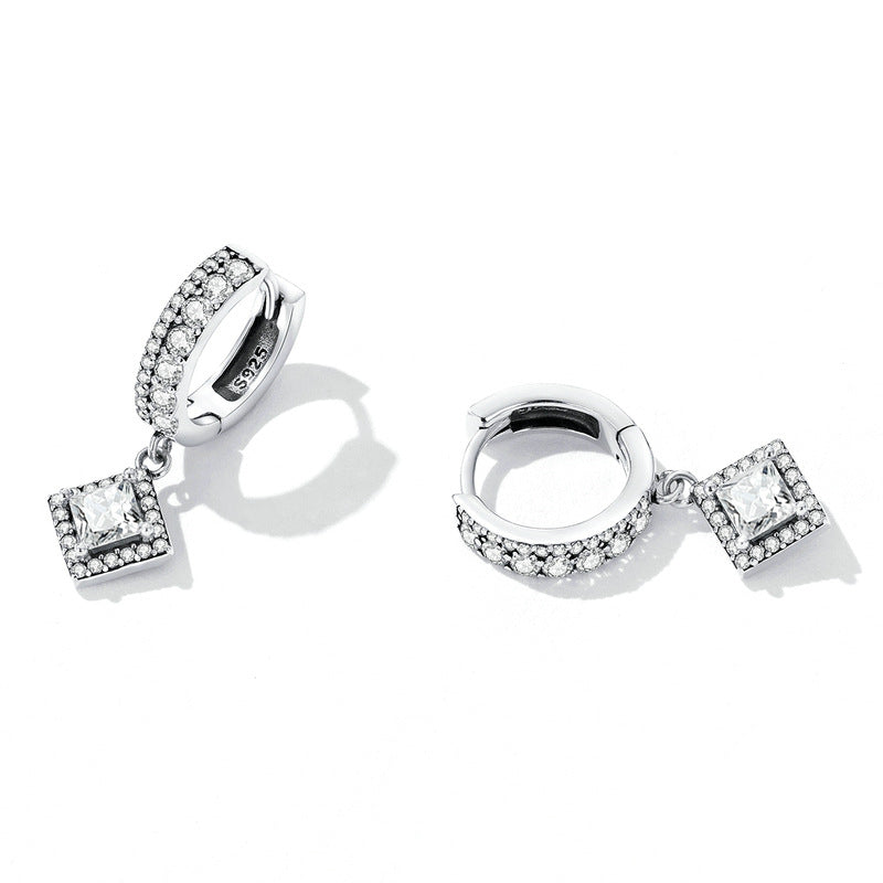 women's sparkling zircon earrings, view 3 - MRSLM