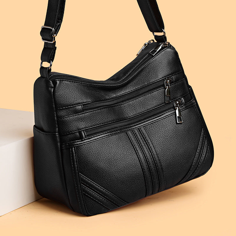 Women's soft textured crossbody bag, view 7 - MRSLM