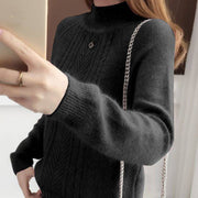 women's plush loose knit sweater, view 3 - MRSLM