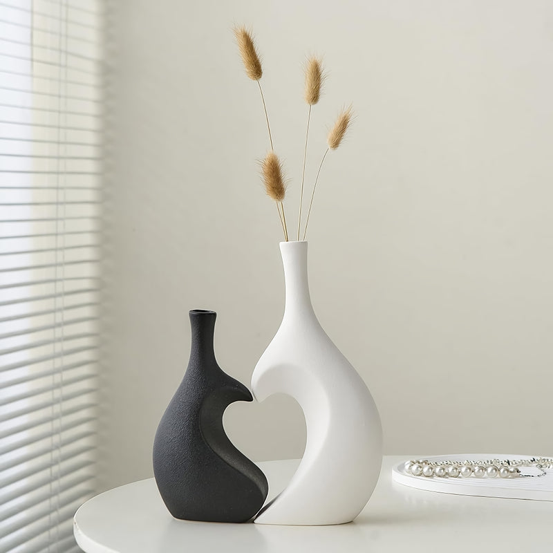 Heart-shaped ceramic vases set of 2, view 3 - MRSLM