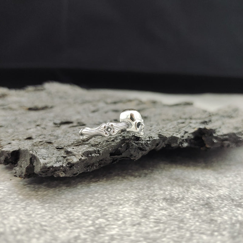 s925 silver skull punk ring, view 5 - MRSLM