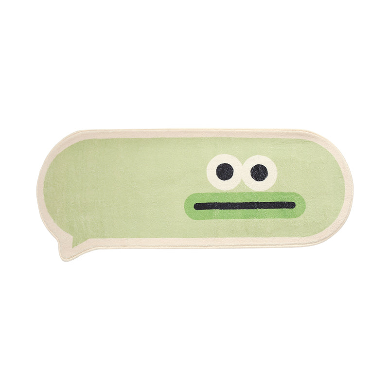 oval plush bedside rug, view 6 - MRSLM
