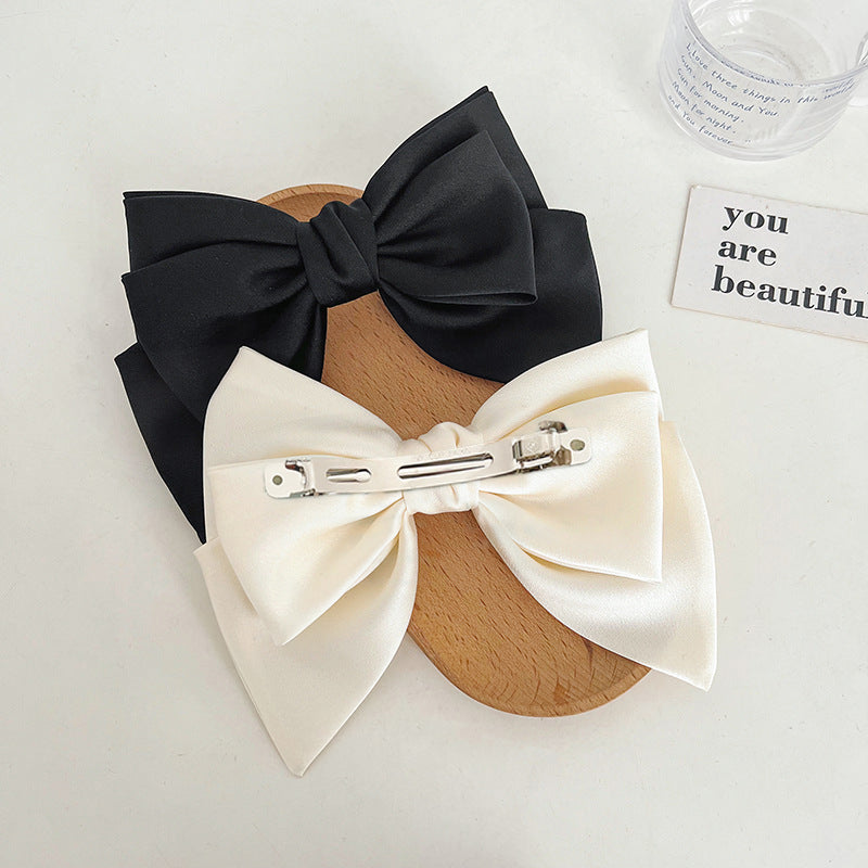 Satin bow hairpin hair clip, view 10 - MRSLM