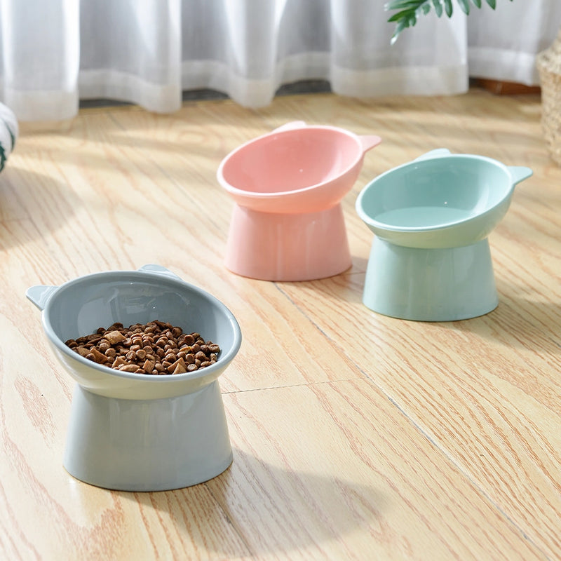 elevated cat and dog bowl with 45-degree tilt, view 7 - MRSLM