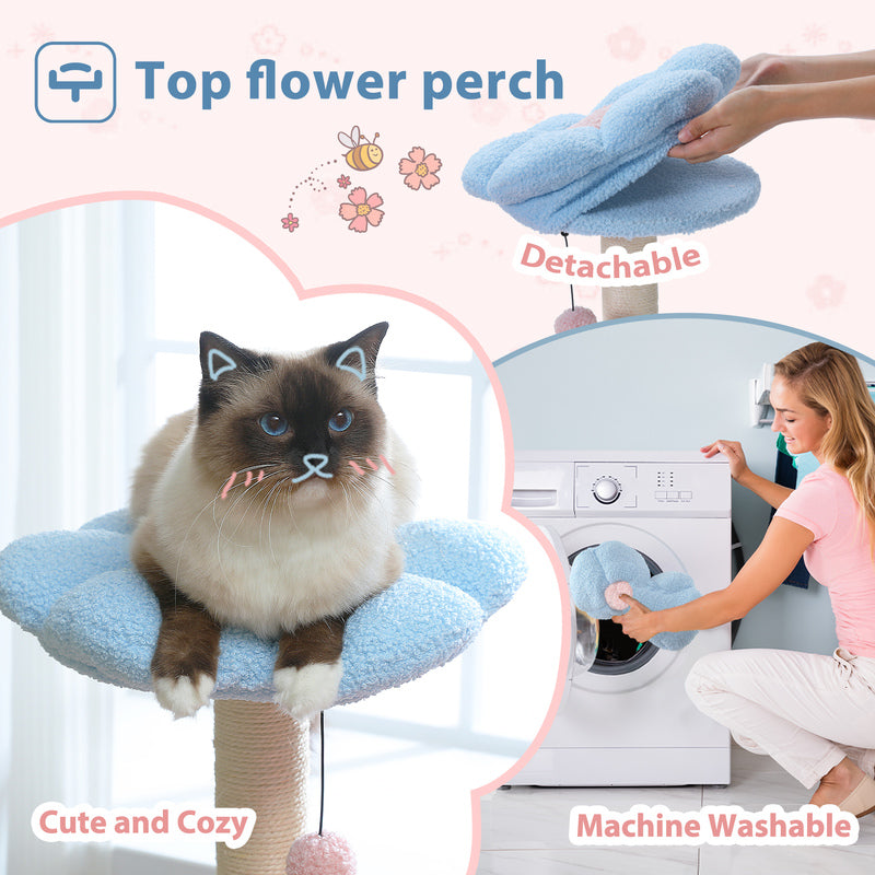 flower cat tree, view 6 - MRSLM