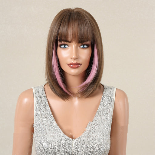 Women's bob wig with full bangs, view 2 - MRSLM