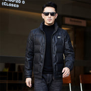 Men's stand collar duck down coat, view 7 - MRSLM
