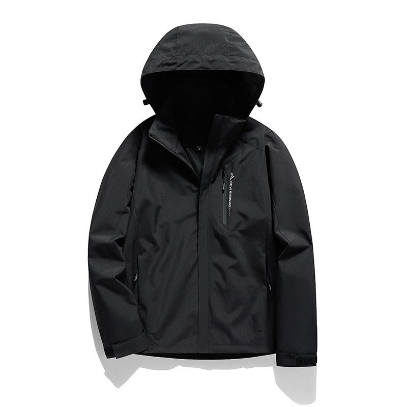 removable waterproof windproof hooded jacket, view 7 - MRSLM