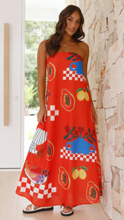 tube top swing dress, view 3 - MRSLM