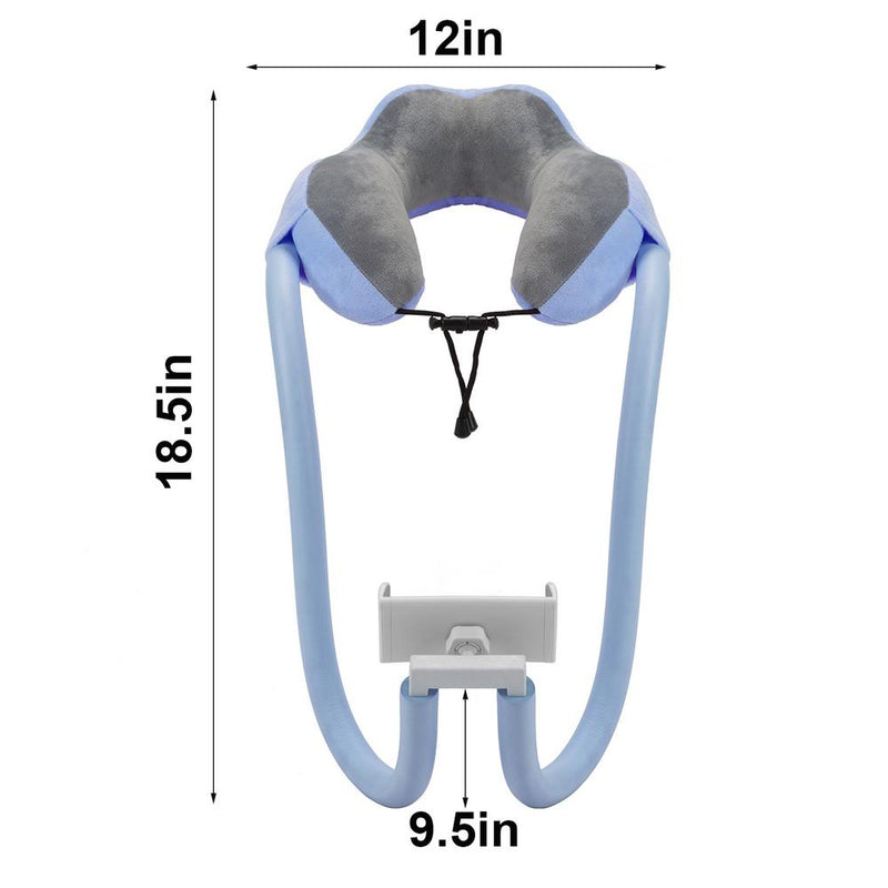 U-shaped neck pillow with phone holder, view 2 - MRSLM