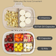 portable travel pill container, view 6 - MRSLM