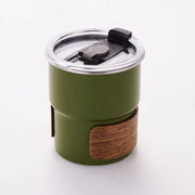 portable stainless steel camping coffee mug, view 3 - MRSLM