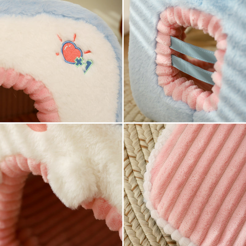 cozy cat bed with cushion, view 8 - MRSLM