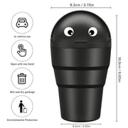 universal mini car trash can with swing lid, view 6 - MRSLM