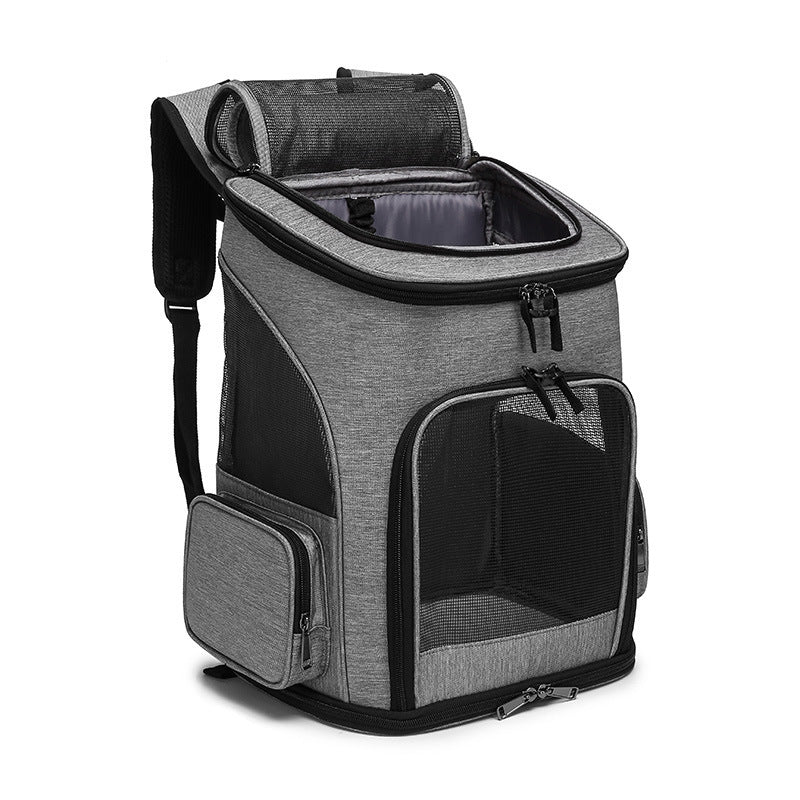 breathable small dog and cat backpack, view 2 - MRSLM