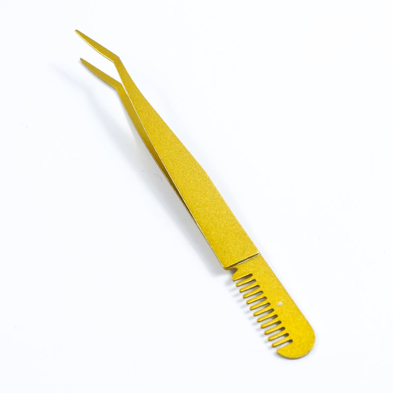 stainless steel eyelash tweezers, view 7 - MRSLM