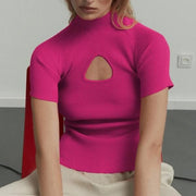 Women's half high collar knitted pullover, view 7 - MRSLM