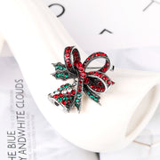Vintage rhinestone Christmas bell brooch - MRSLM