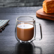 double wall borosilicate glass mug, view 3 - MRSLM