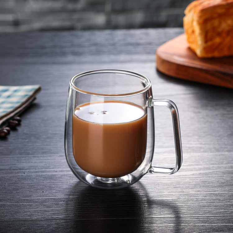 double wall borosilicate glass mug, view 3 - MRSLM