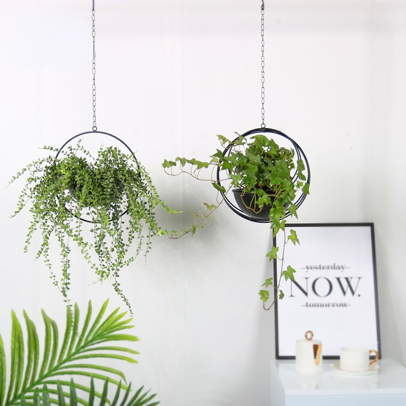iron hanging flower pot, view 7 - MRSLM