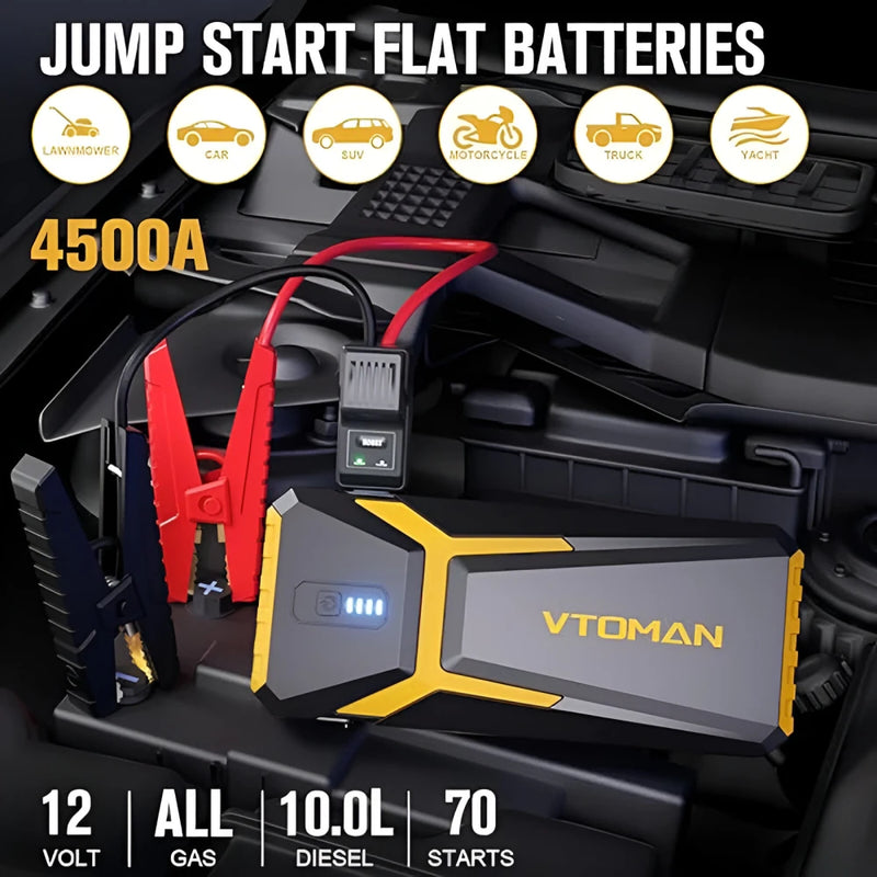 portable 20000mah jump starter and power bank, view 3 - MRSLM