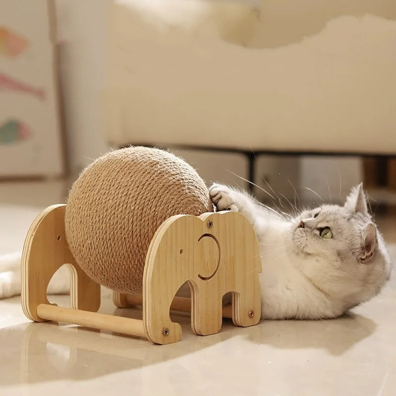 cat scratching ball toy, view 7 - MRSLM