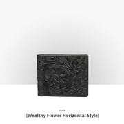 embossed leather wallet, view 24 - MRSLM