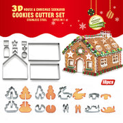 Christmas gingerbread house cookie cutter set - MRSLM